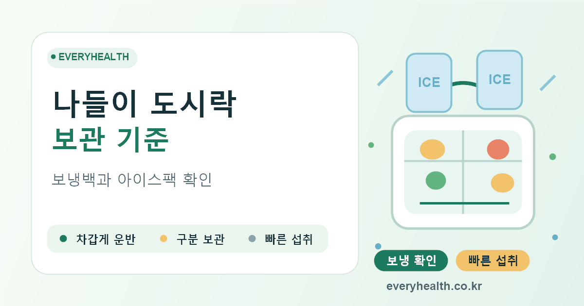 나들이 도시락 보관 기준, 보냉백과 아이스팩 먼저 확인하기
