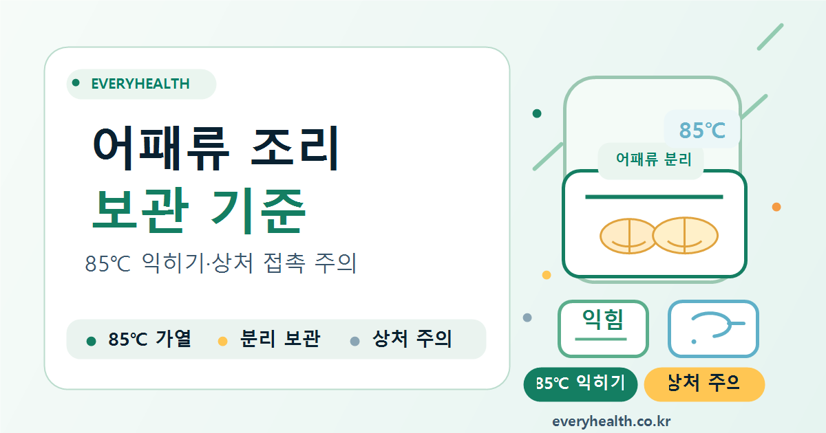 어패류 조리와 보관 기준, 비브리오 예방을 위해 익혀 먹기