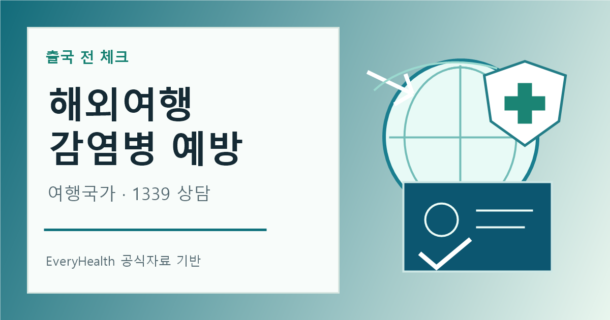 해외여행 전 감염병 예방수칙, 여행국가 정보와 1339 상담 기준