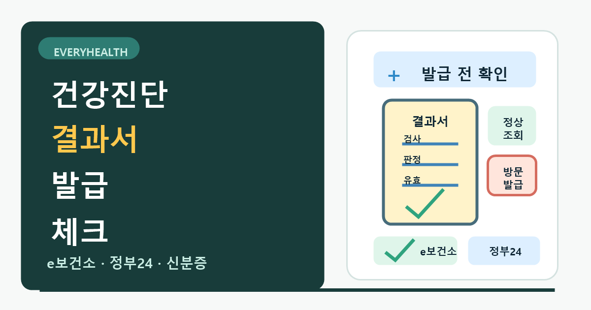 건강진단결과서 발급 기준, e보건소와 정부24 먼저 확인하기