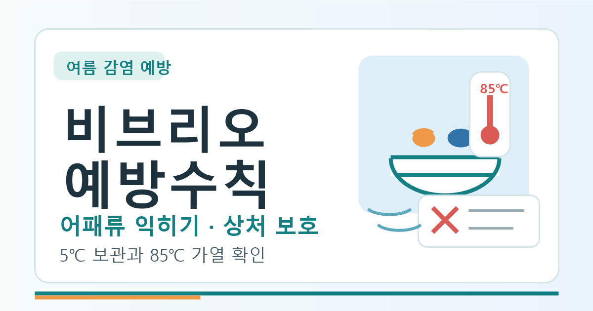 비브리오패혈증 예방 기준, 어패류 익혀 먹기와 상처 관리 먼저 보기